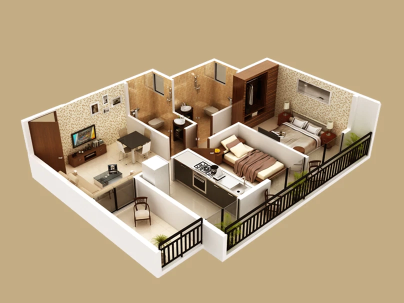 Well-ventilated 2 BHK flats in Karjat residential complex